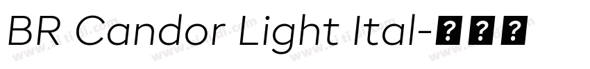 BR Candor Light Ital字体转换